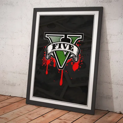 Cuadro Gamer - Grand Theft Auto - Gta V - Logo