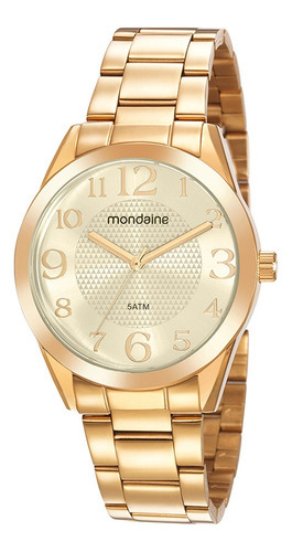 Relógio Mondaine Feminino Dourado 99577lpmvde1