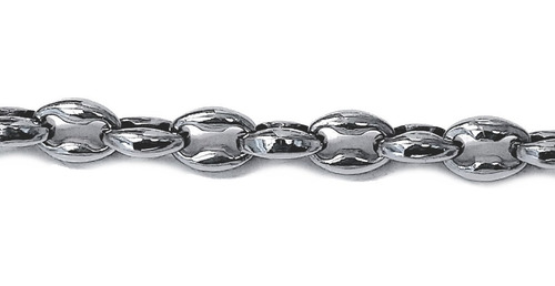 Imagen 3 de 3 de Cadena Acero Quirúrgico Estilo Gucci Unisex 7mm X 50cm