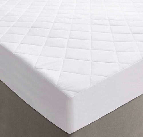 Protector De Colchón Matelaseado 140 X 190 Haussman Color Blanco Diseño De La Tela Liso