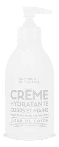  Loción hidratante para cuerpo Compagnie de Provence Cotton Flower Hand and Body Lotion en dosificador 300mL