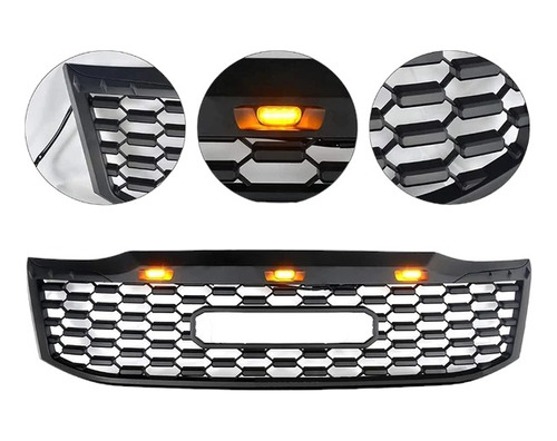 Parrilla Trd Con Luces Ámbar Toyota Hilux 2012-2017