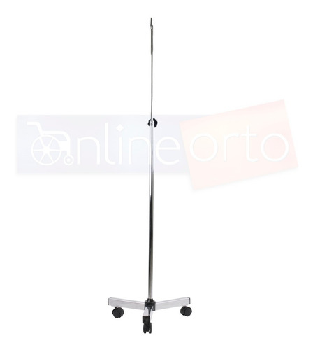 Imagen 3 de 8 de Porta Suero Tubular Doble Altura Ajustable Con Ruedas Tripie