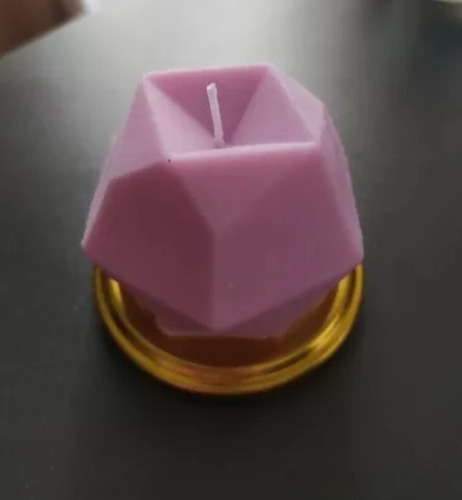 Velas Decorativas Aromáticas D Soya Manzana Geométrica 4pack