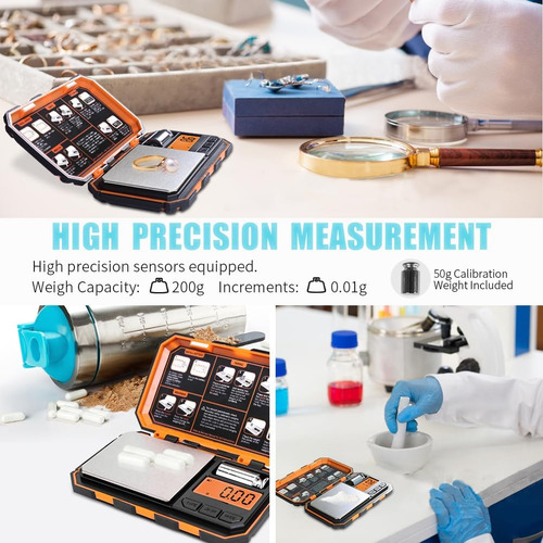 Báscula Digital Fuzion Con Pantalla Lcd, 200g X 0,01g
