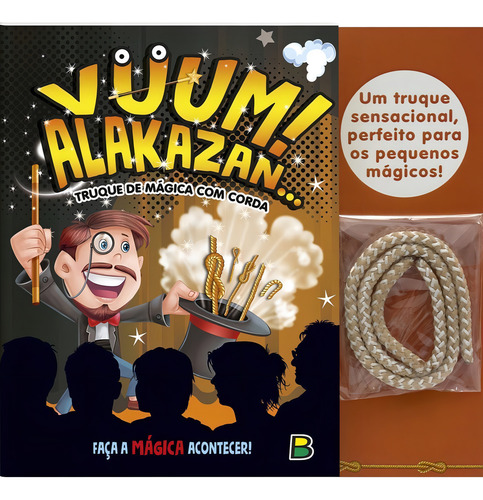 Vuum! Alakazan...Truque de Mágica com CORDA, de Brijbasi Art Press Ltd. Editorial Brasileitura, capa mole em português, 2022