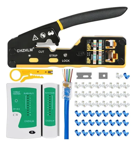 Kit De Herramientas De Engarzado Chzhlm Rj45 Pass Through Co