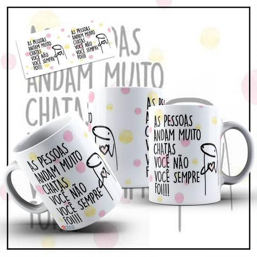 Imagem 2 de 5 de Caneca Flork Meme Engraçado - As Pessoas Andam Muito Chatas
