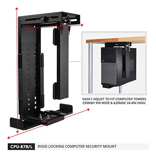 Soporte De Pc Penn Elcom Para Debajo Del Escritorio -