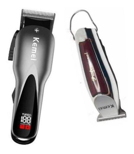 Maquina Cortar Cabelo Kemei 1929 + Kemei Acabamento 9163