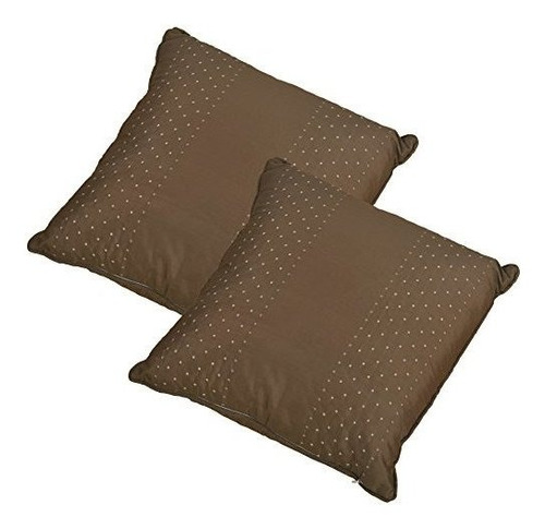 Inicio Soft Things Marquesa Dot Pillow Set, 18  X 18 , Café