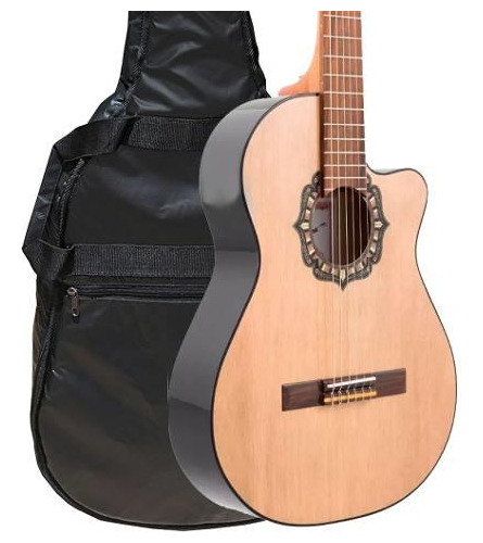 Guitarra Criolla Fonseca 38 K Media Caja Con Funda - Oddity