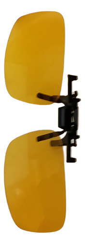 Lentes Sol Flip Up Clip Polarizado Uv P/recetados Importados Flip Up Amarillo Nocturno-negro Amarillo Para Manejo Nocturno Negro Negro