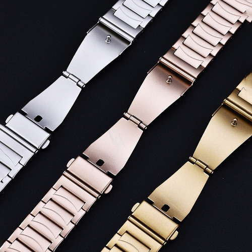 Correa De Acero Inoxidable For Apple Watch Pulsera De Meta