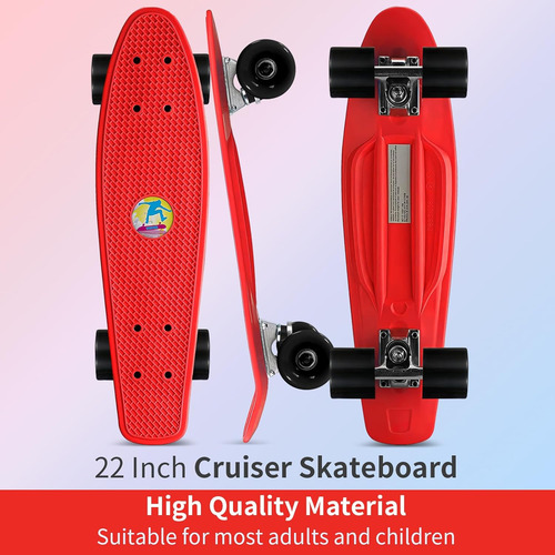 Mini Cruiser - Patineta Estándar De 22 Pulgadas, Patinaje De