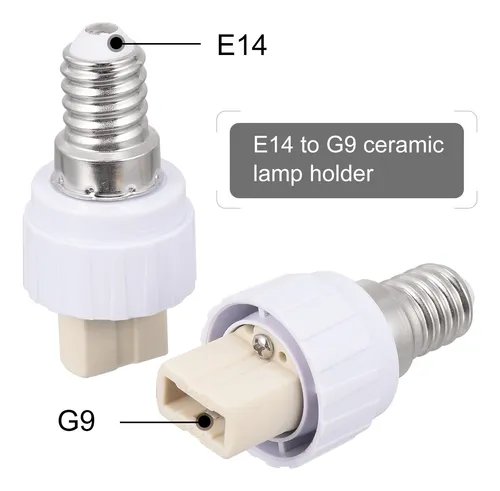 Adaptador De Bombilla E14 A G9, Soporte De Lámpara, Cerámica