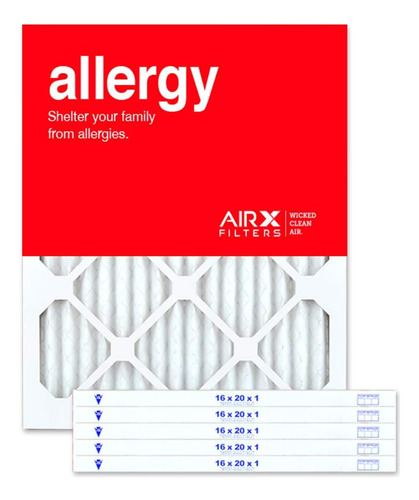 Airx Allergy 16x20x1 Merv 11 Filtro De Aire Plisado - Fabric