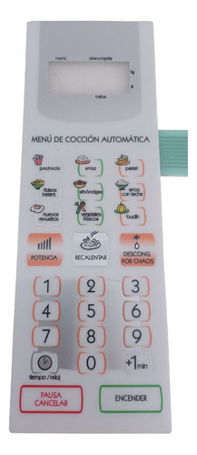 Panel Membrana Microondas Para Panasonic Piccolo Nnst357wre
