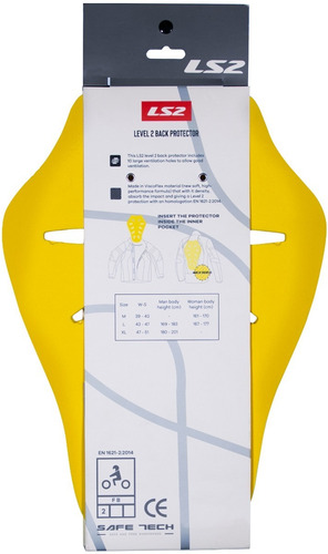 Imagem 2 de 8 de Protetor Coluna Costas Inserir Ls2 Para Jaqueta Macacão Moto