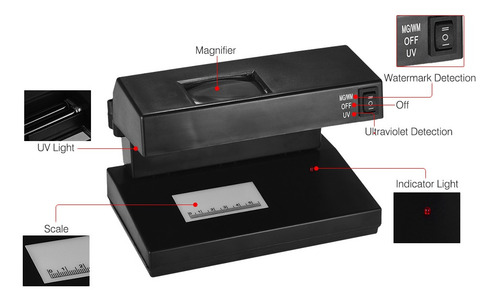 Detector De Billetes Bancarios Con Lupa De Dinero