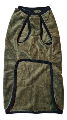 Chaleco Polar Super Soft Coconao Para Perros Talle 1 A 12 Verde Musgo / 10