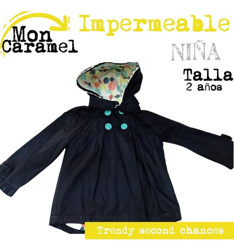 Chamarra Mon Caramel Azul Capucha. La Segunda Bazar Cuotas sin