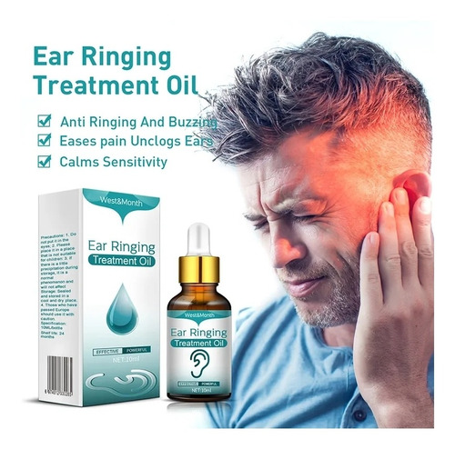 Aceite De Tinnitus Alivia Dolor Oídos, Sordera,zumbidos 10ml