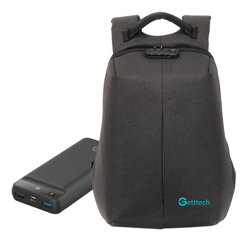 Mochila Getttech 15.6 + Powebank Nova 20000mah