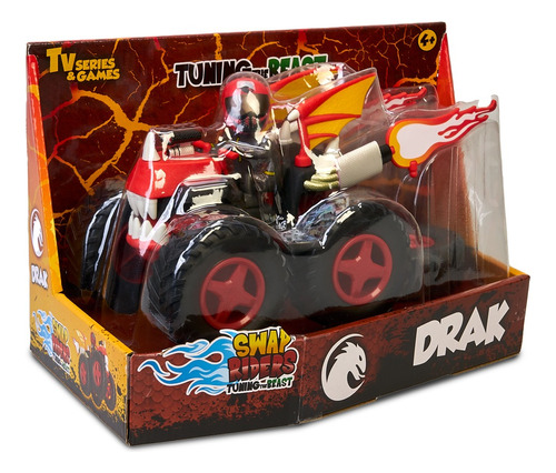 Swap Riders Quads Vehículos Transformables Personaje Drak / Rojo