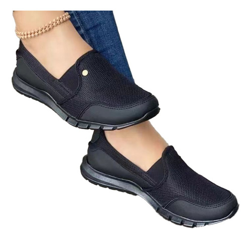 Zapatos Plataforma Casual De Malla Suaves Y Cómodas Mujer