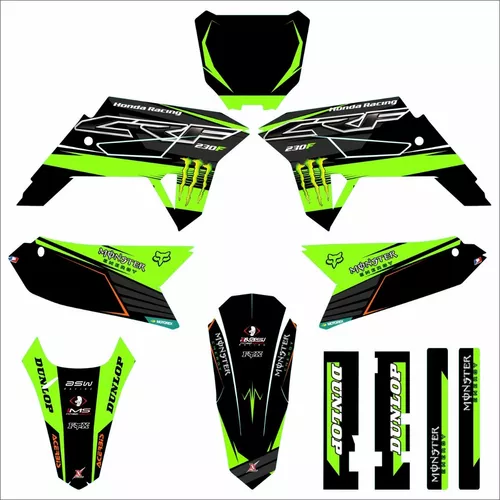 Kit Adesivo Moto Trilha Yamaha Xtz 125 0,20mm Motocross 060 Cor Tricolor