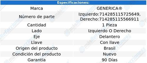 Cilindro De Puerta Izq O Der C/llave Nissan Platina 02-10