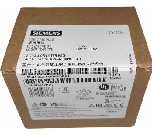 Siemens 6ed1052-1md08-0ba1 Logo 12/24rce V8.3 8ed/4sd