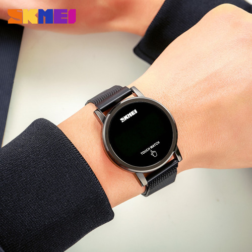 Reloj Electrónico Casual Para Hombre Con Led Dorado