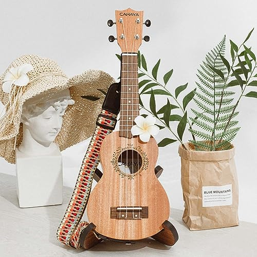 Kit De Ukelele Soprano Cahaya De 21 Pulgadas De Caoba Para