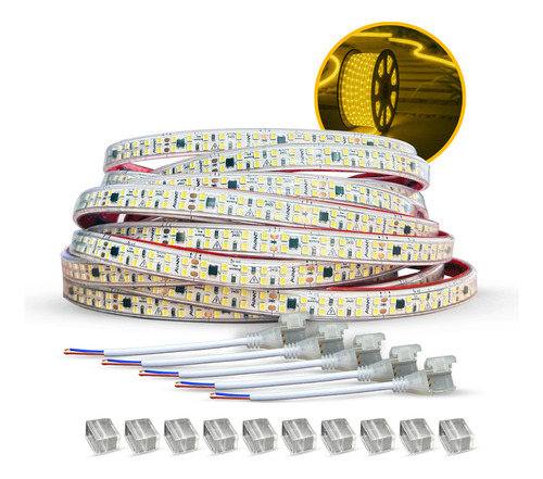 Fita Led Dupla Facile 15w 2700k Branco Quente 50 Metros Tensão Direta 240leds Cod: Alut148031 Alut By Avant