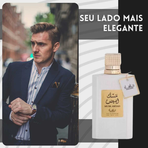 Perfume Masculino Musk Abiyad Manasik Edp 100ml Intenso E Sofisticado