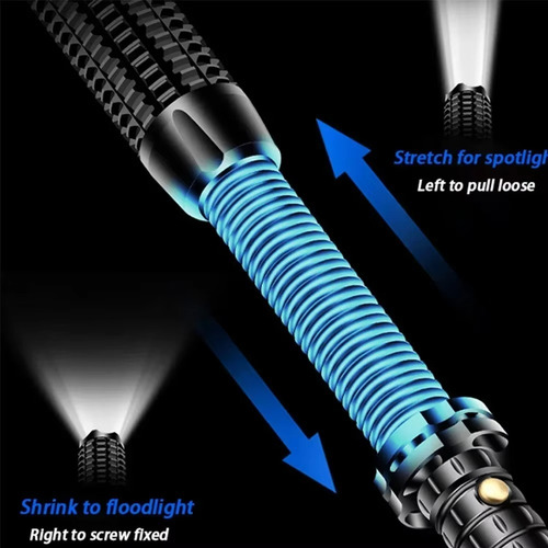 Linterna Led Telescópica Con Zoom En Forma De Diente De Lobo