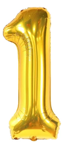 comprar Globo Gigante Dorado 1 Para Primer Cumpleaño 40  Un Numero