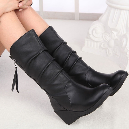 Botas Mujer Botines De Tacón Alto Cuña De Plataforma Femenin