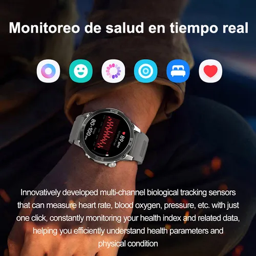 Amoled Smartwatch Hombre Reloj Inteligente Brújula Contestar