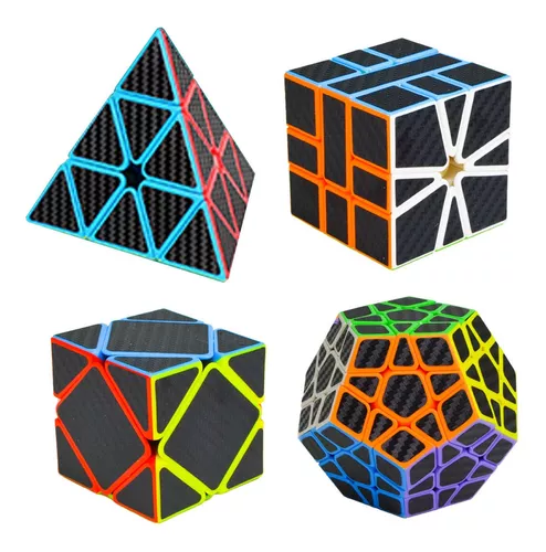 Set 4 Cubos Rubik Mágicos Pirámide Irregular Dodecaedro