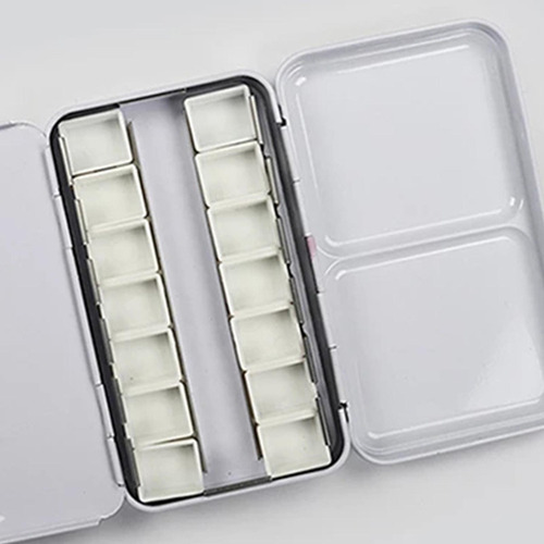 . Paleta De Lata De Acuarela Vacía, Caja De Almacenamiento
