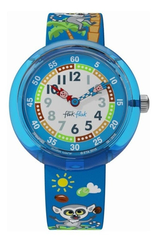Reloj Flik Flak Gidro Fbnp065 Color de la correa Azul