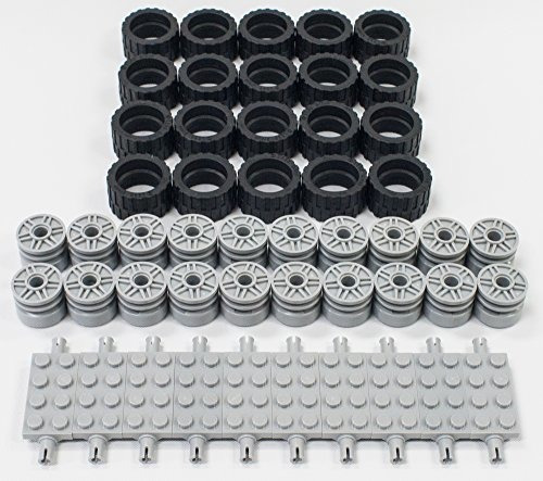 Nuevo Lote A Granel Lego 24 X 14 De Neumaticos, Ruedas Y Ej