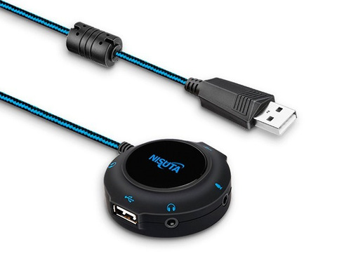 Conversor Usb A Audio 7.1 Virtual Externo Nisuta Ns-cousau7h