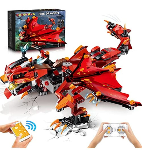 Hogokids Remote & App Controlled Dragon Building Set - Proye