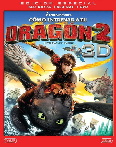 Cómo Entrenar A Tu Dragón 2 | Blu Ray 3d + Blu Ray + Dvd