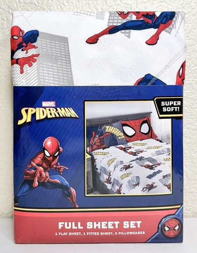 Juego Sabanas Spiderman 4 Piezas Personal Original