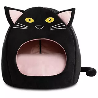Cozy Pet Bed Warm Cave Nest Sleeping Bed Kitty Shape Pu...